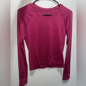 Lululemon Athletica Maroon Long Sleeve Top